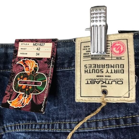 Outkast Clothing Company NWT Men's 42x34 MD1827 Dark Wash Baggy Jeans - Picture 5 of 9